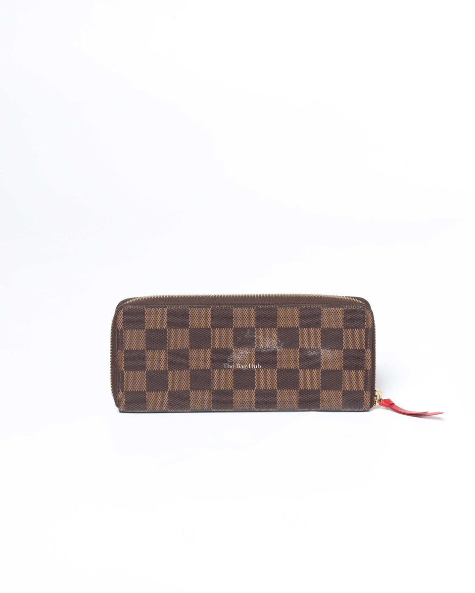 Louis Vuitton Damier Ebene & Cherry Clemence Wallet, Designer Brand, Authentic Louis Vuitton