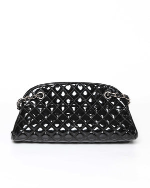 Chanel Black Patent Mademoiselle Shoulder Bag SHW - 2