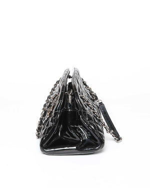 Chanel Black Patent Mademoiselle Shoulder Bag SHW - 4