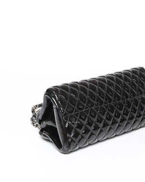 Chanel Black Patent Mademoiselle Shoulder Bag SHW - 6