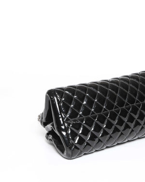 Chanel Black Patent Mademoiselle Shoulder Bag SHW - 8
