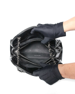 Chanel Black Patent Mademoiselle Shoulder Bag SHW - 10