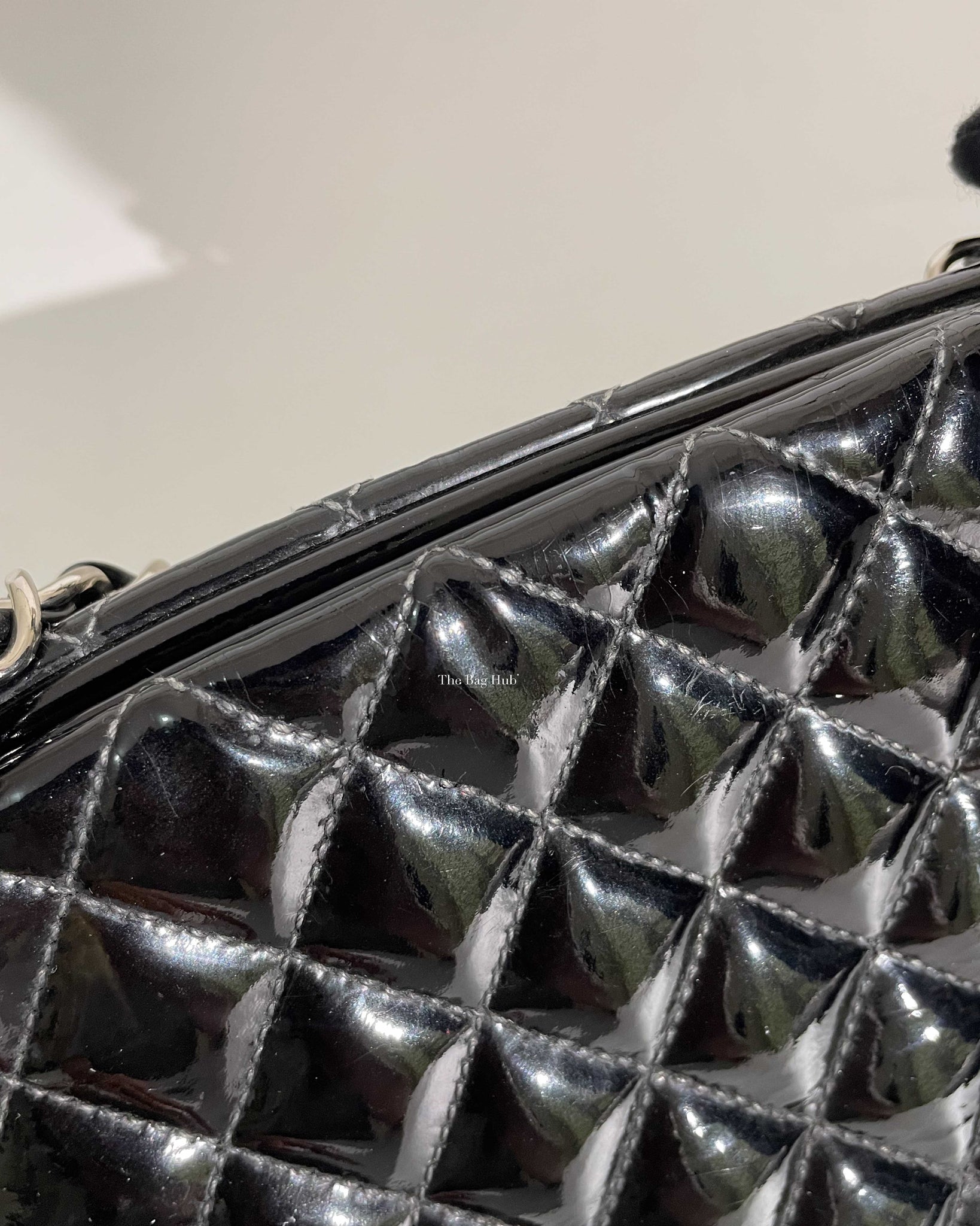 Chanel Black Patent Mademoiselle Shoulder Bag SHW - 16