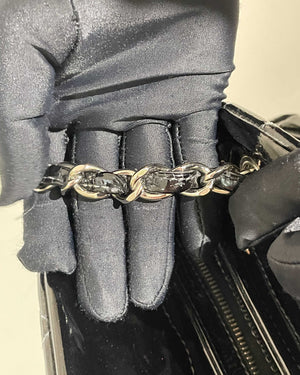 Chanel Black Patent Mademoiselle Shoulder Bag SHW - 29