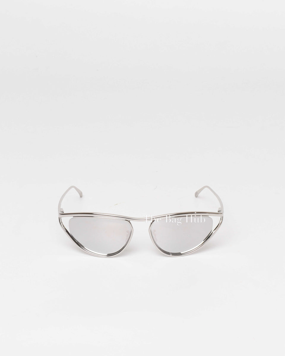 Bottega Veneta Silver Metal Cat Eye BV1116S Men's Sunglasses Bottega Veneta Silver Metal Cat Eye BV1116S Men's Sunglasses