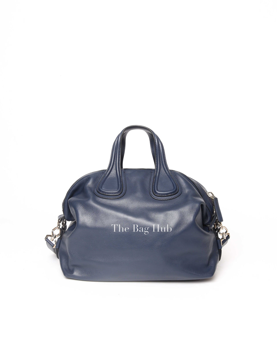 Givenchy Deep Blue Leather Nightingale Medium Bag Designer Brand
