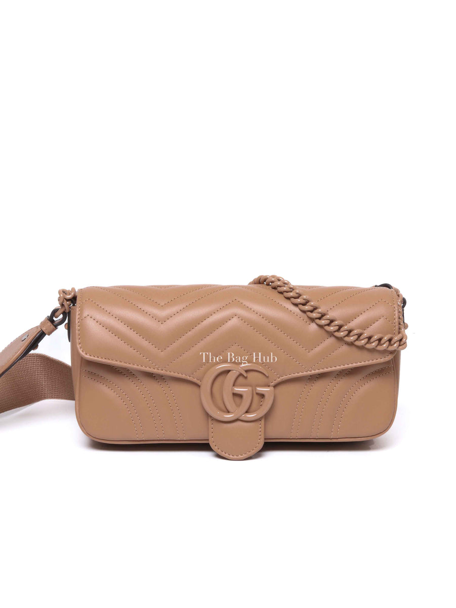 Gucci Winter Rose Calfskin Matelasse Monochrome GG Marmont