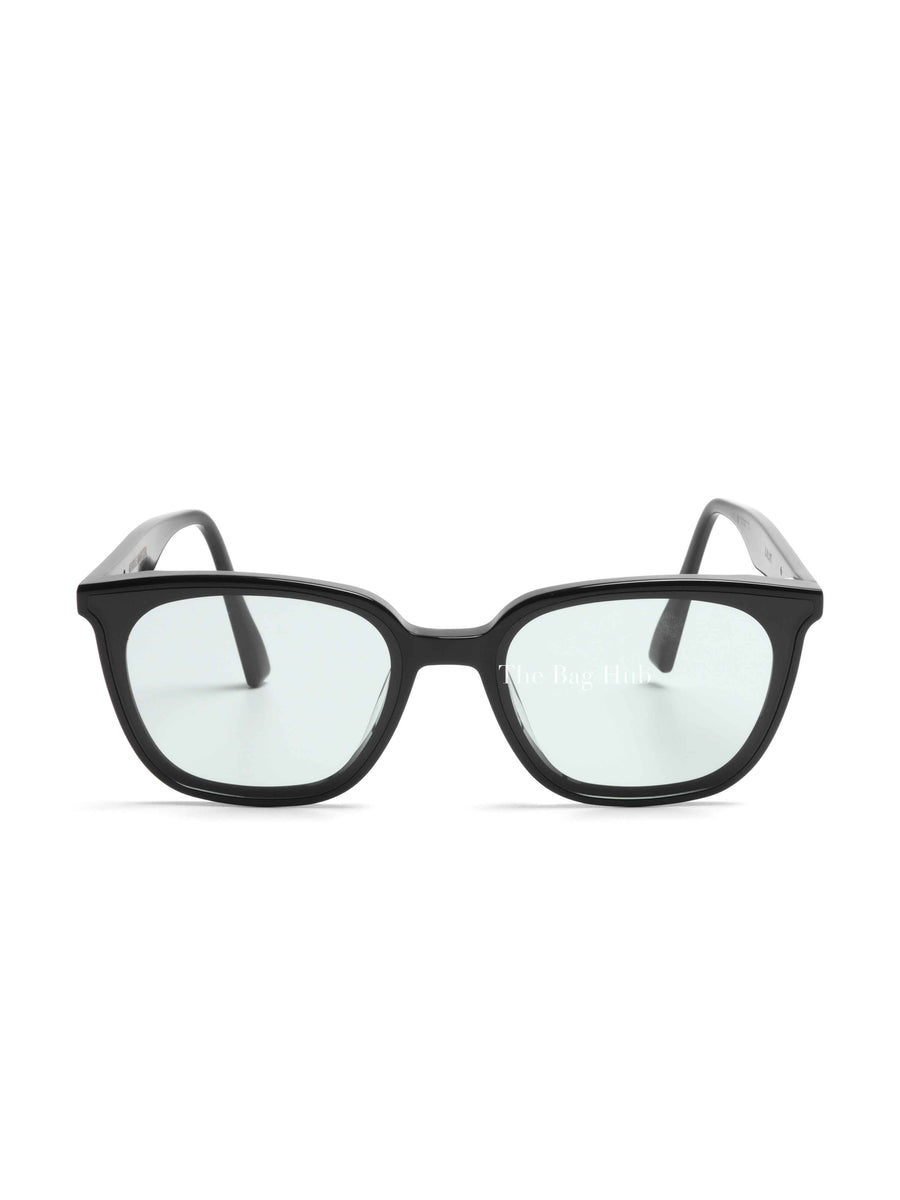 Gentle Monster Black Square Flatbar Frame Green Tinted Lenses