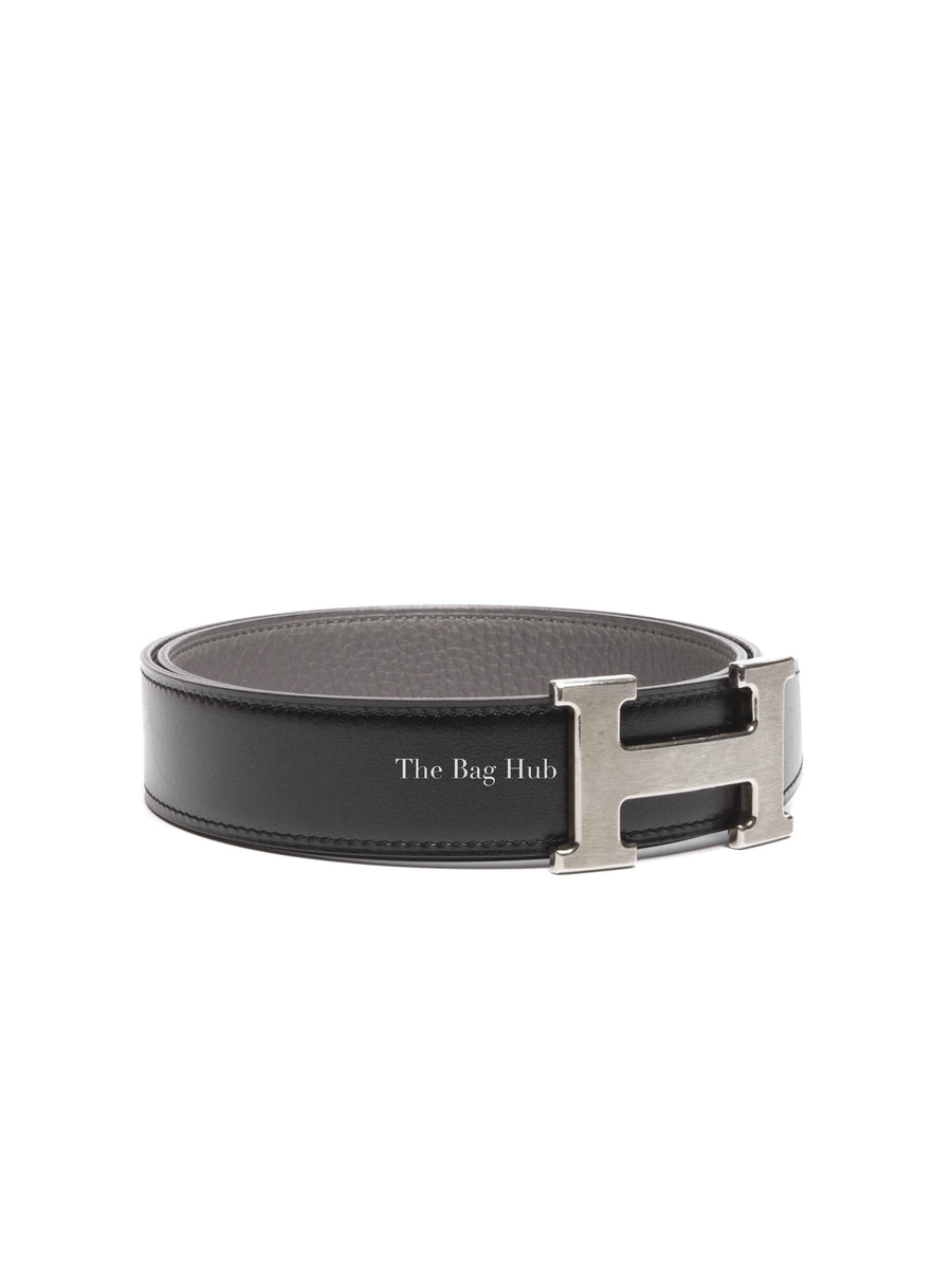 Hermes Belt Constance Togo Box Calf Black Brulee Silver Constance belt buckle & Reversible leather strap 38 mm  main image 2