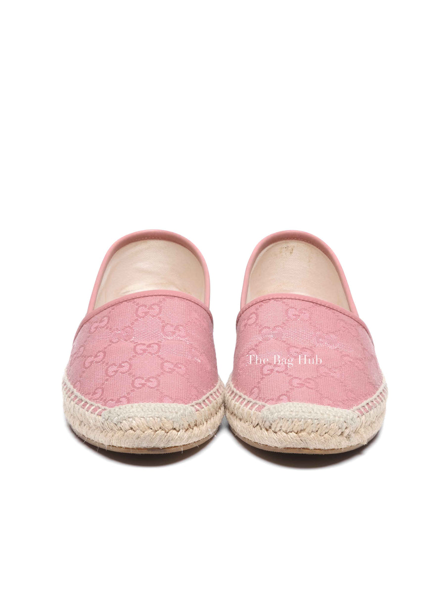 Cloth espadrilles Gucci Pink size 39.5 EU in Cloth - 42924106 Gucci Baby Pink Espadrilles main image 2