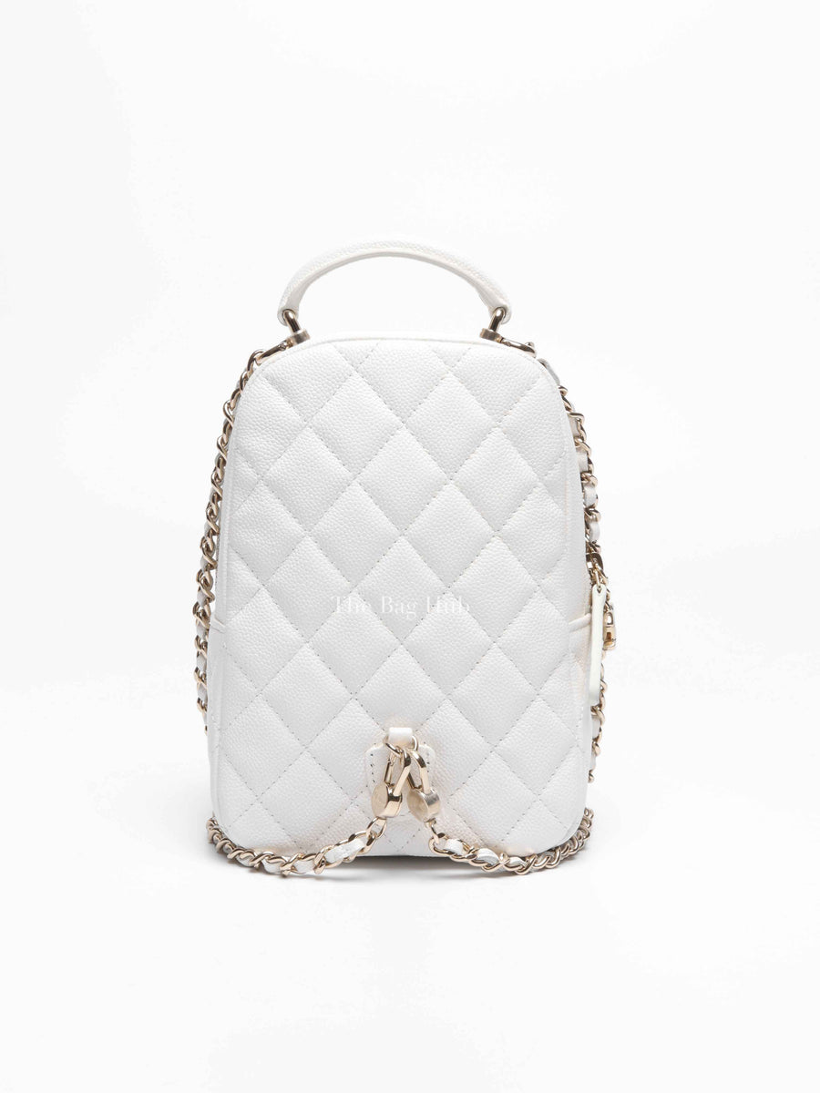 chanel mini caviar backpack White | Designer Brand | Authentic Chanel bug out bags Model:TIC76MHF3 | 7'6