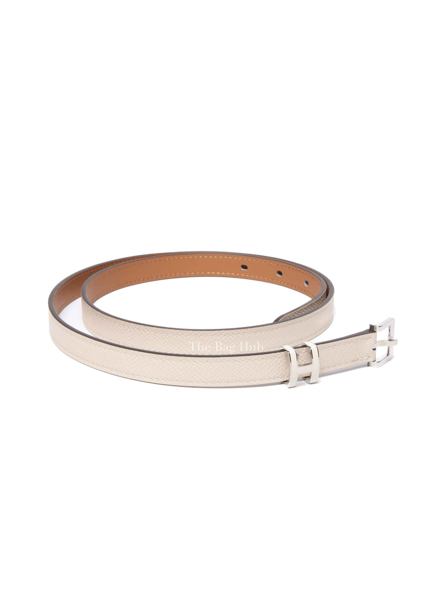 Hermes Craie Leather Pop H 15mm Belt 85/33.5 | Designer Brand