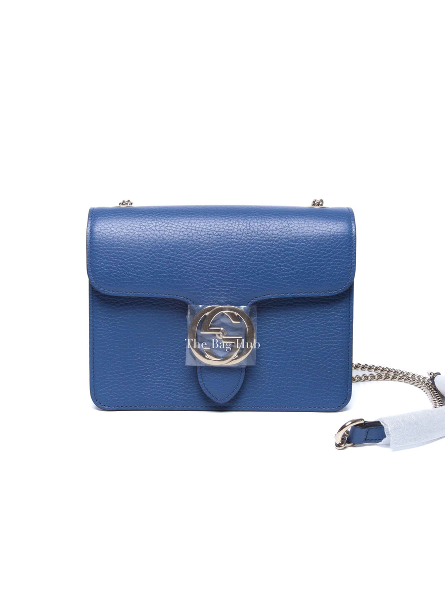 Gucci Caspian Leather Dollar Interlocking GG Small Shoulder Bag