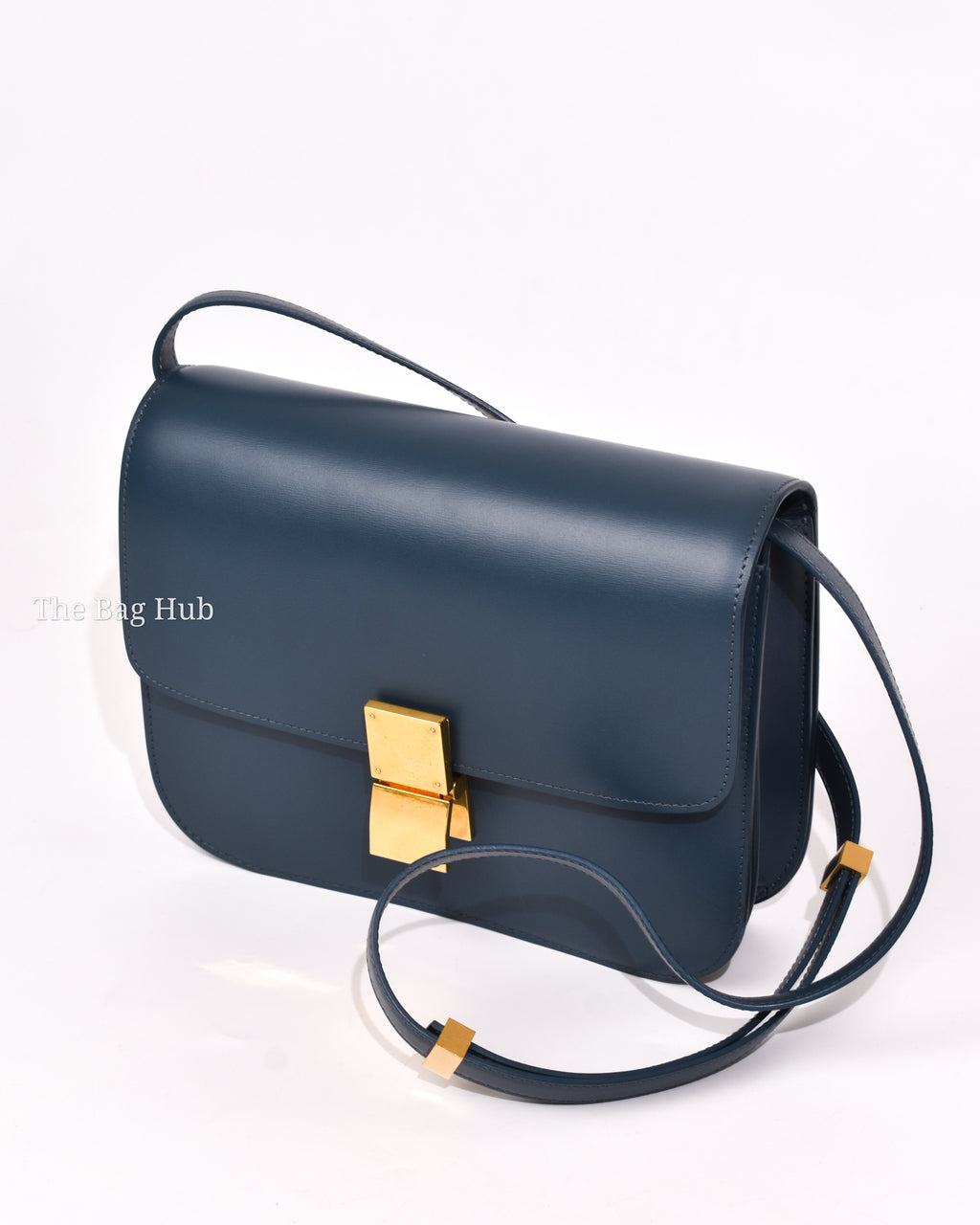 Celine Prussian Blue Liege Calfskin Teen Classic Box Flap Bag-1