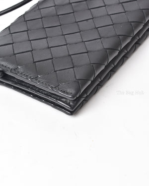 Bottega Veneta Black Intrecciato Wallet on Strap-7