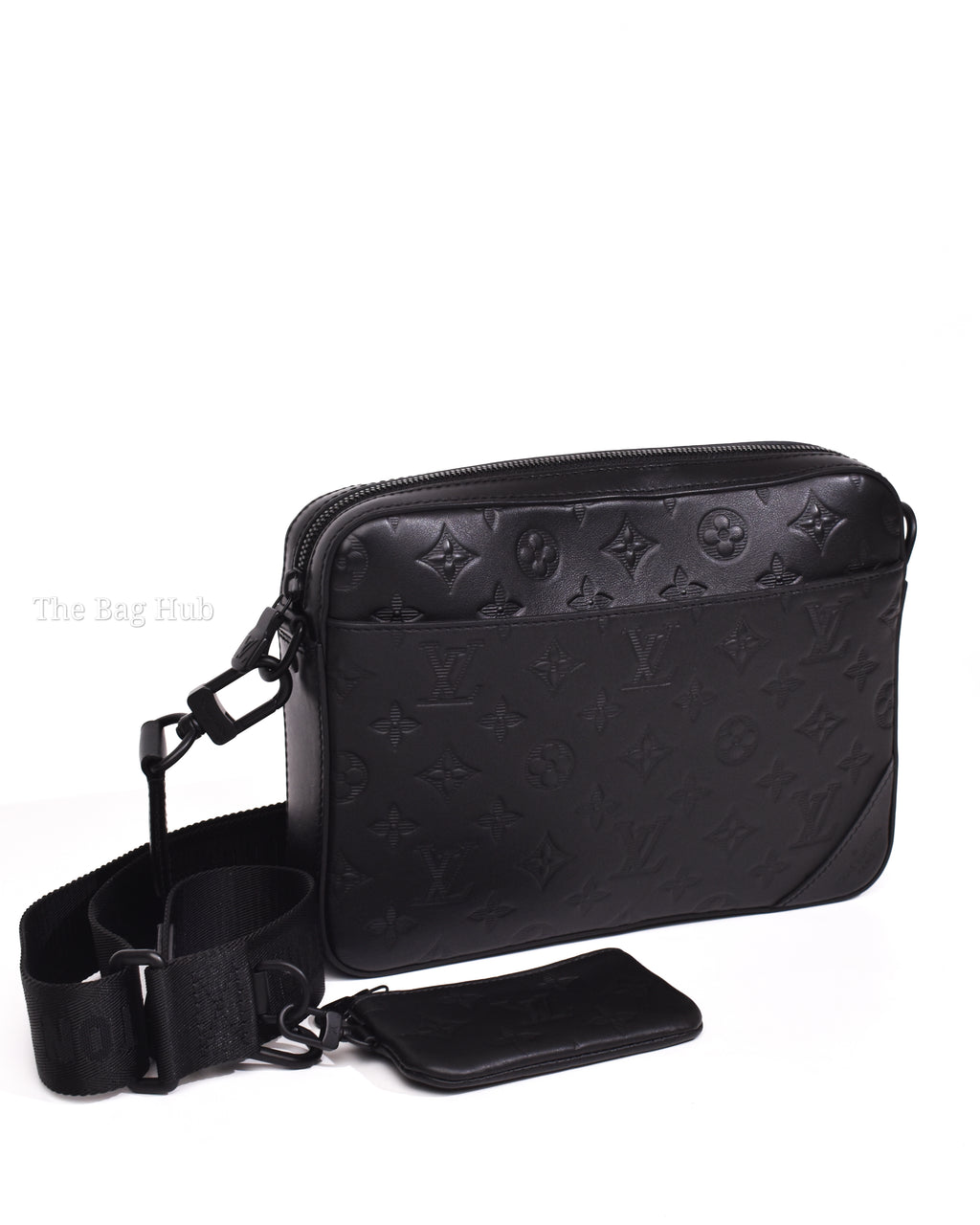 Louis Vuitton Black Monogram Shadow Empreinte Duo Messenger Bag-1