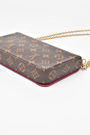 Louis Vuitton Monogram Christmas Animation Hollywood Felicie Pochette Chain Wallet