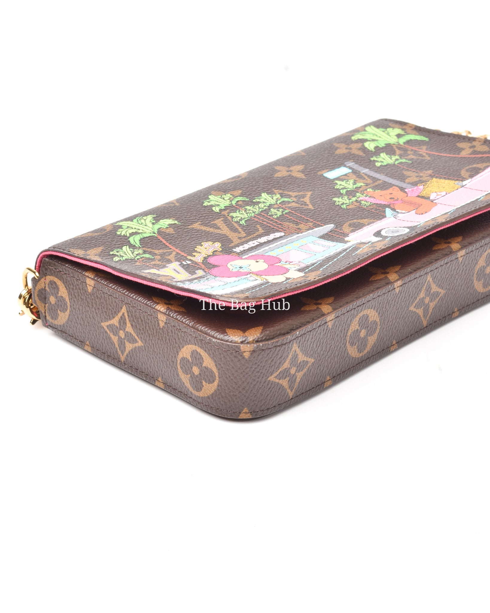 Louis Vuitton Monogram Christmas Animation Hollywood Felicie Pochette Chain Wallet