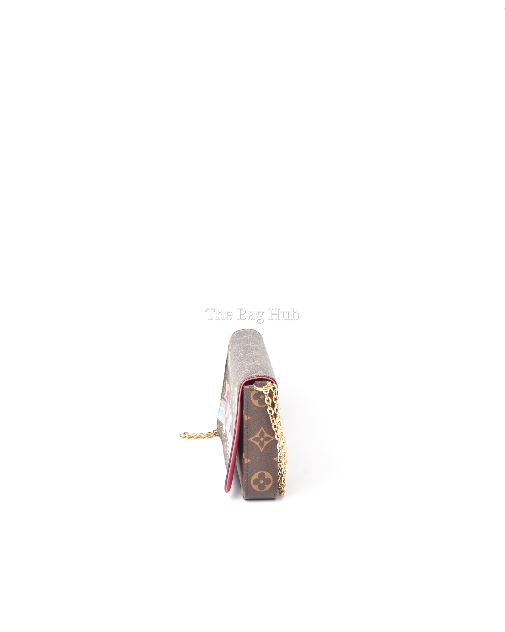 Louis Vuitton Monogram Christmas Animation Hollywood Felicie Pochette Chain Wallet