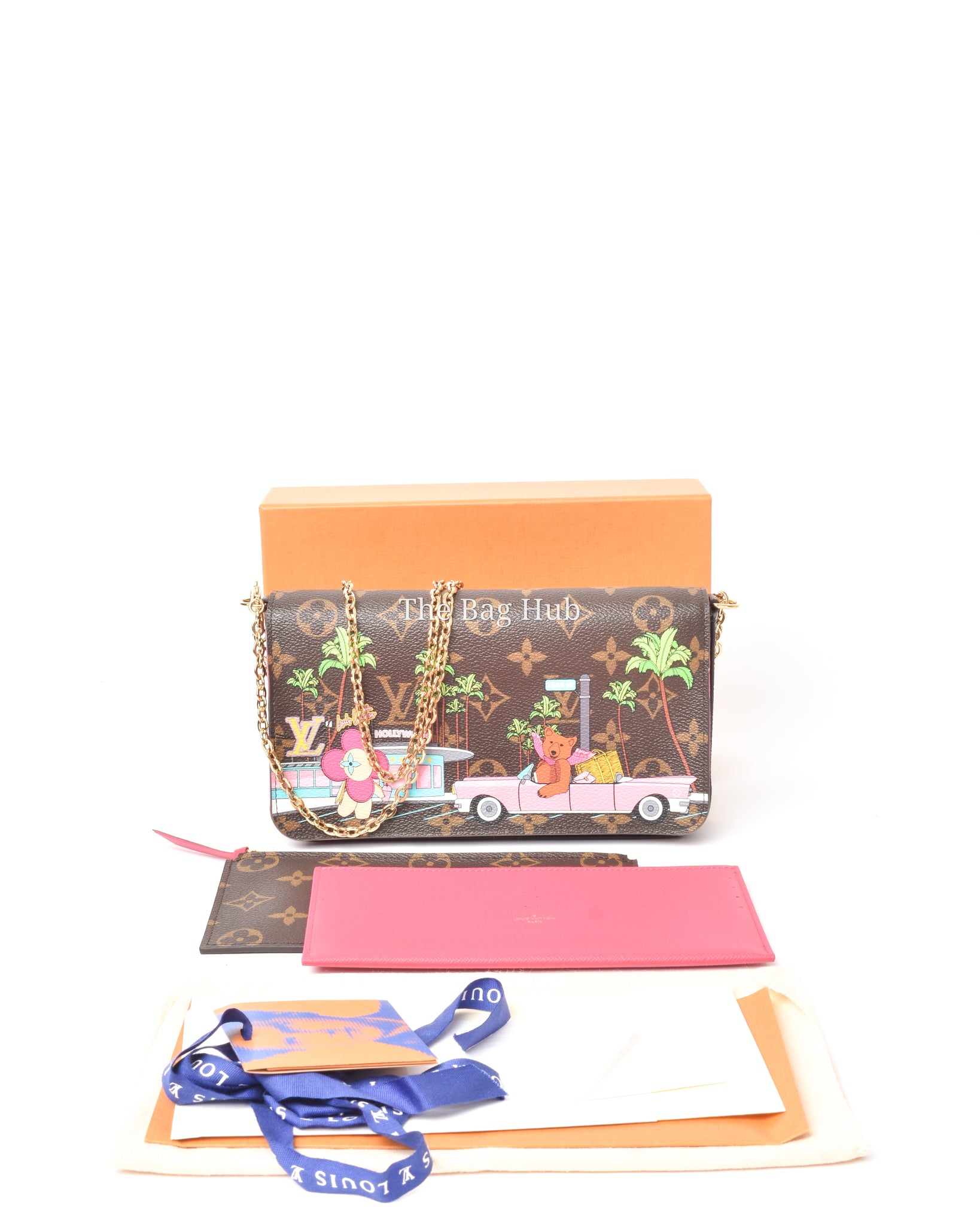 Louis Vuitton Monogram Christmas Animation Hollywood Felicie Pochette Chain Wallet