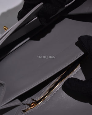 Saint Laurent Gray Leather Le Maillon Crossbody Bag
