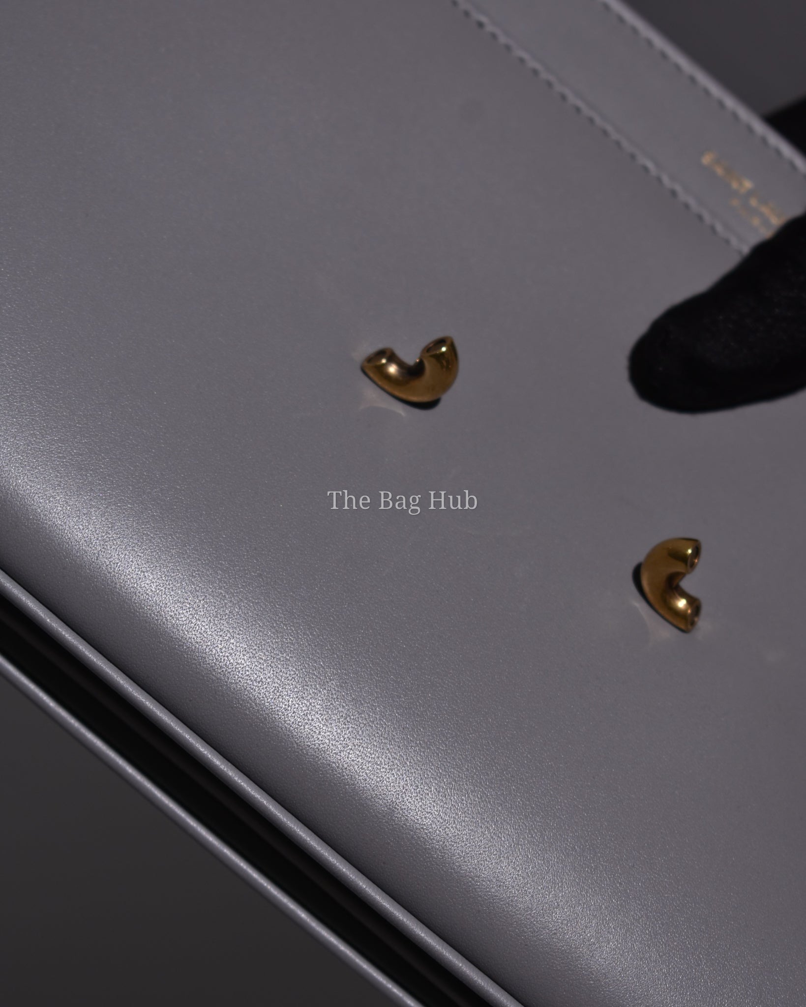 Saint Laurent Gray Leather Le Maillon Crossbody Bag