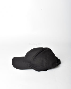 Saint Laurent Black Logo Badge Baseball Cap Size 57