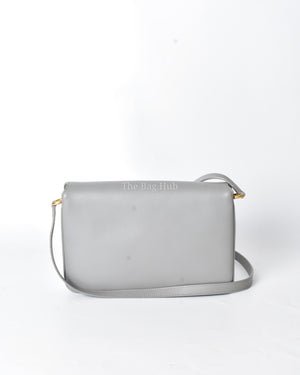 Saint Laurent Gray Leather Le Maillon Crossbody Bag