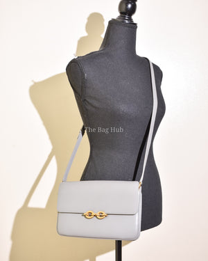 Saint Laurent Gray Leather Le Maillon Crossbody Bag