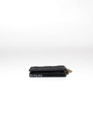 Dior Black Lady Dior Flap Card Holder GHW-6