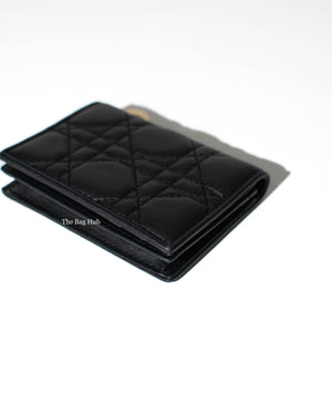 Dior Black Lady Dior Flap Card Holder GHW-10