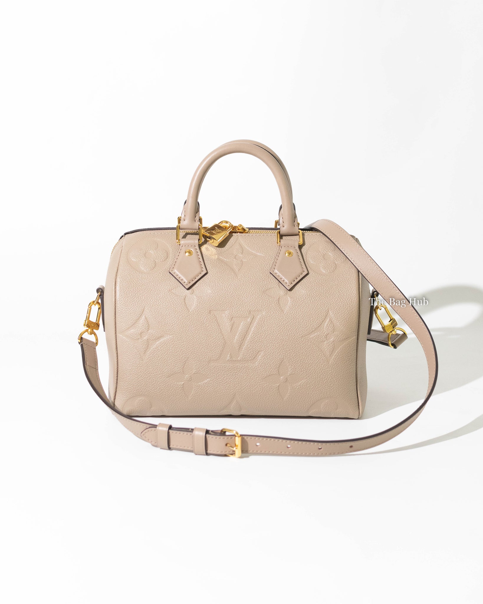 Louis Vuitton Turtledove Empreinte Leather Speedy 25 Bandouliere Crossbody Bag