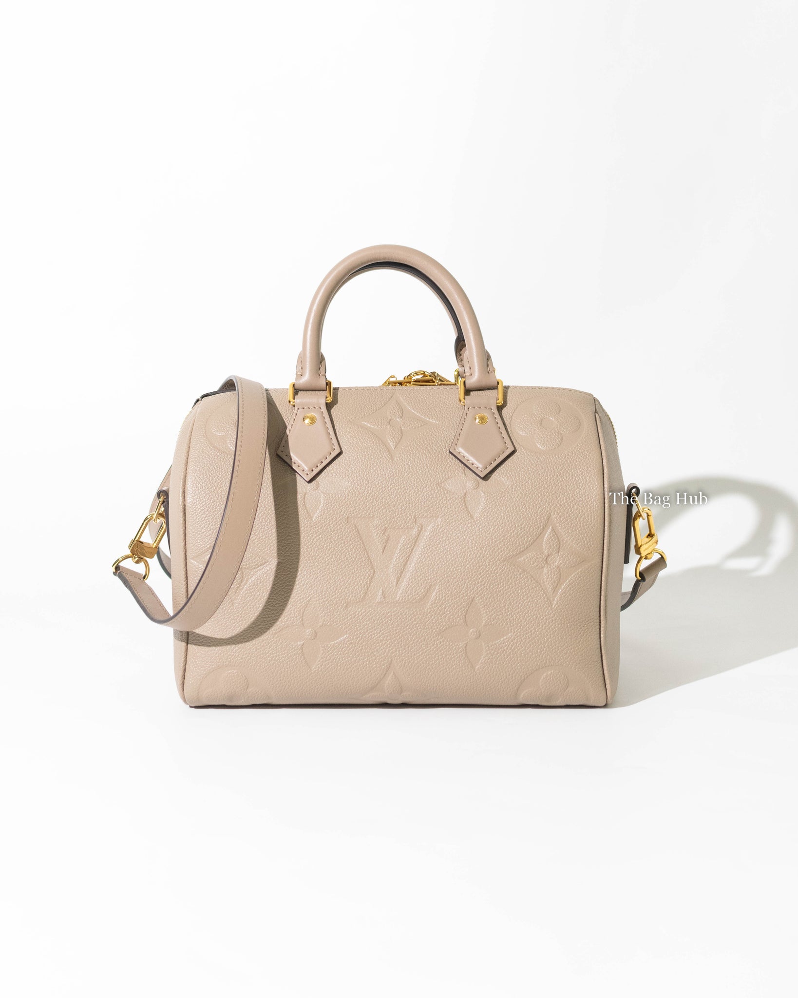 Louis Vuitton Turtledove Empreinte Leather Speedy 25 Bandouliere Crossbody Bag