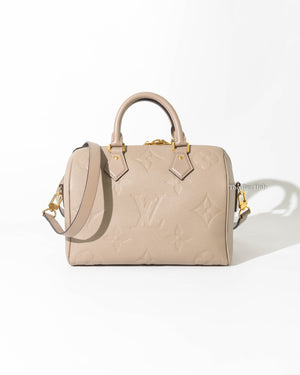 Louis Vuitton Turtledove Empreinte Leather Speedy 25 Bandouliere Crossbody Bag