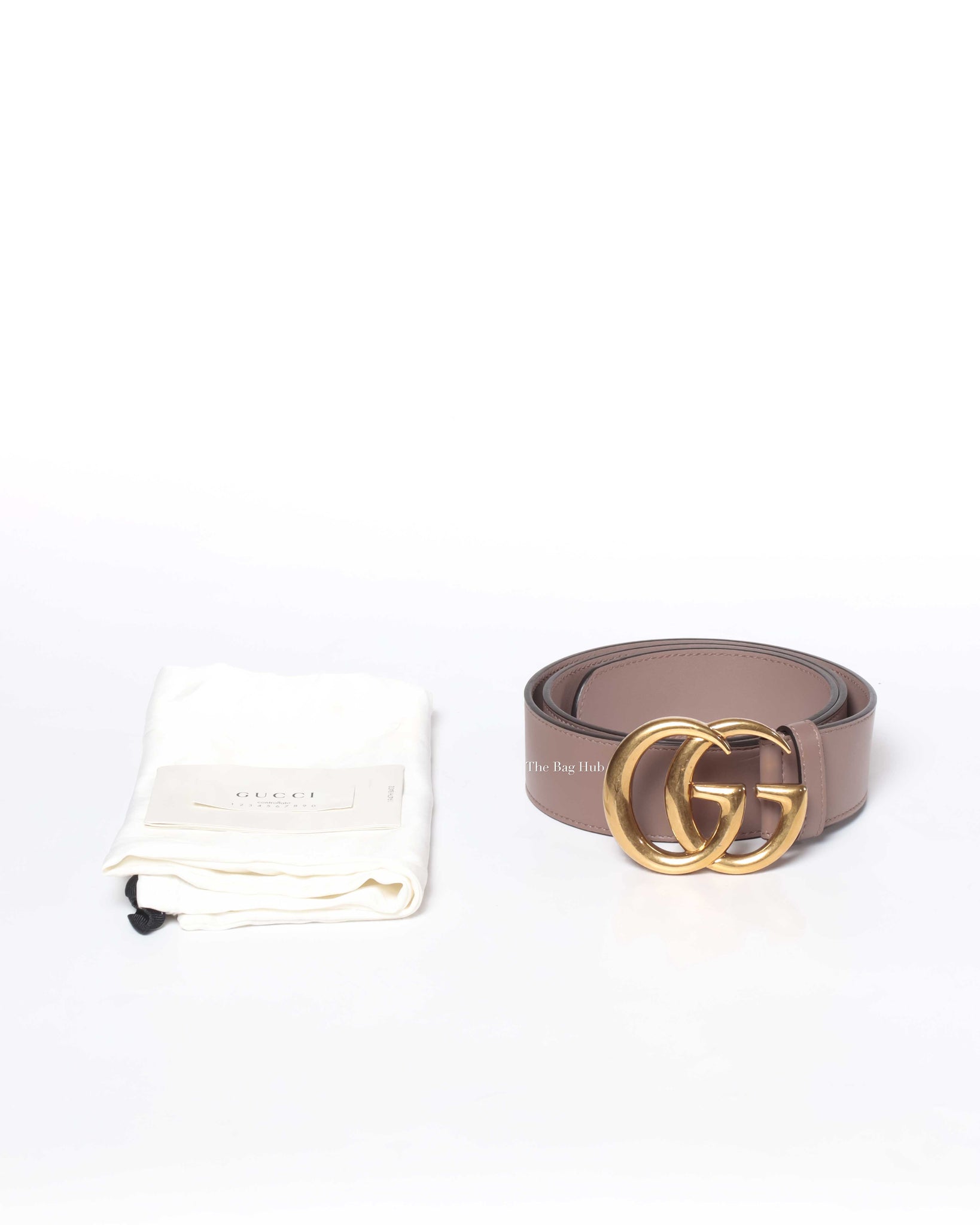 Gucci Beige GG Marmont Belt Size 85, Designer Brand