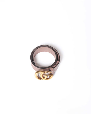 Gucci Beige GG Marmont Belt Size 85-3