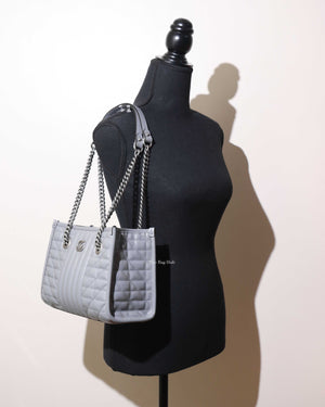 Gucci Grey GG Marmont Aria Small Tote Bag-11