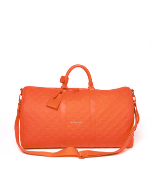 Louis Vuitton Neon Orange Taurillon Monogram Keepall Bandouliere 50 Travel Bag-2