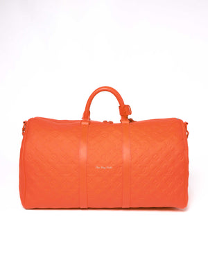 Louis Vuitton Neon Orange Taurillon Monogram Keepall Bandouliere 50 Travel Bag-3