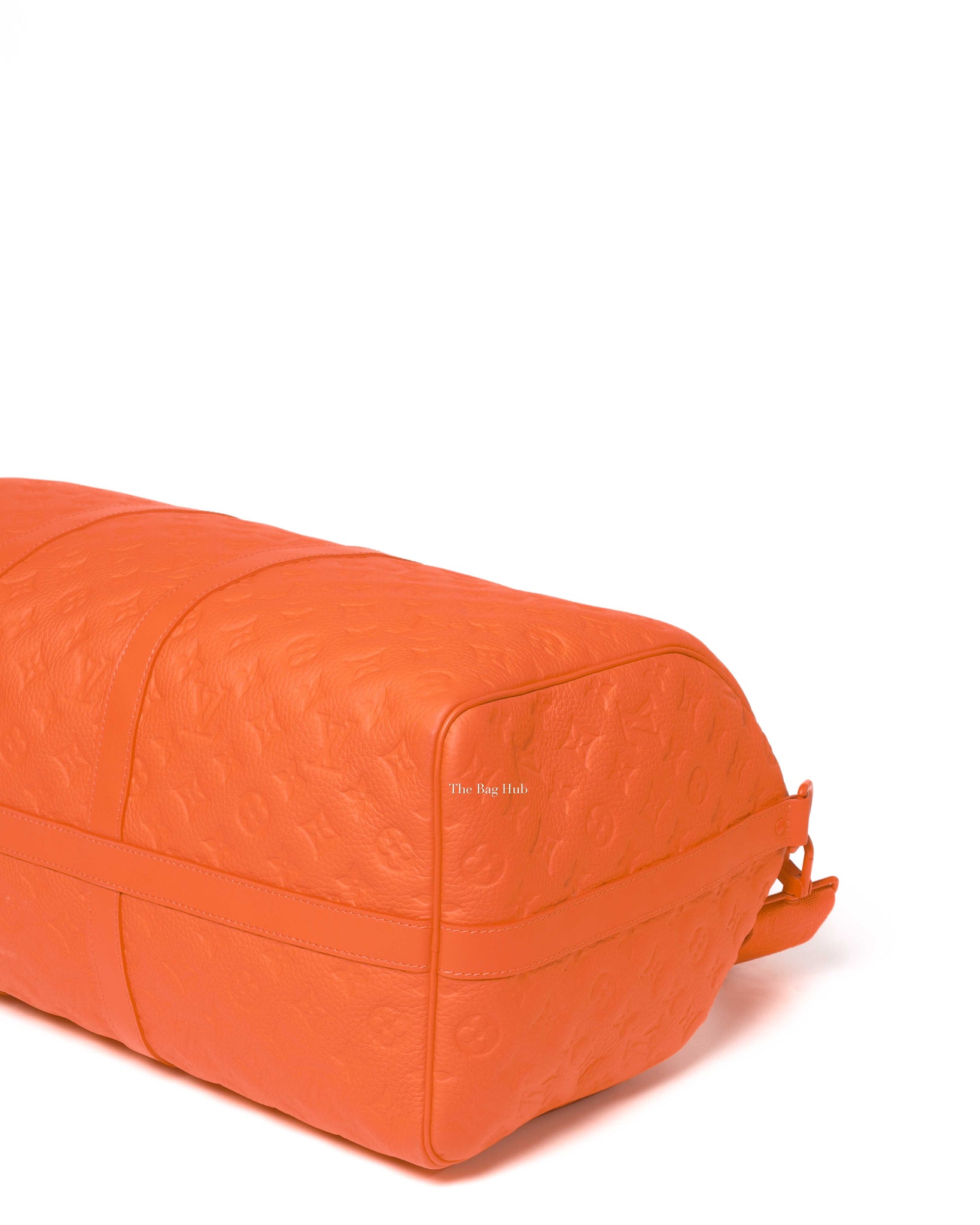 Louis Vuitton Neon Orange Taurillon Monogram Keepall Bandouliere 50 Travel Bag-8
