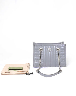Gucci Grey GG Marmont Aria Small Tote Bag-12