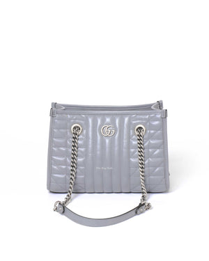 Gucci Grey GG Marmont Aria Small Tote Bag-2