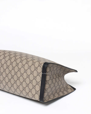 Gucci Beige Ebony/Black GG Supreme Canvas Medium Padlock Chain Tote Bag-8