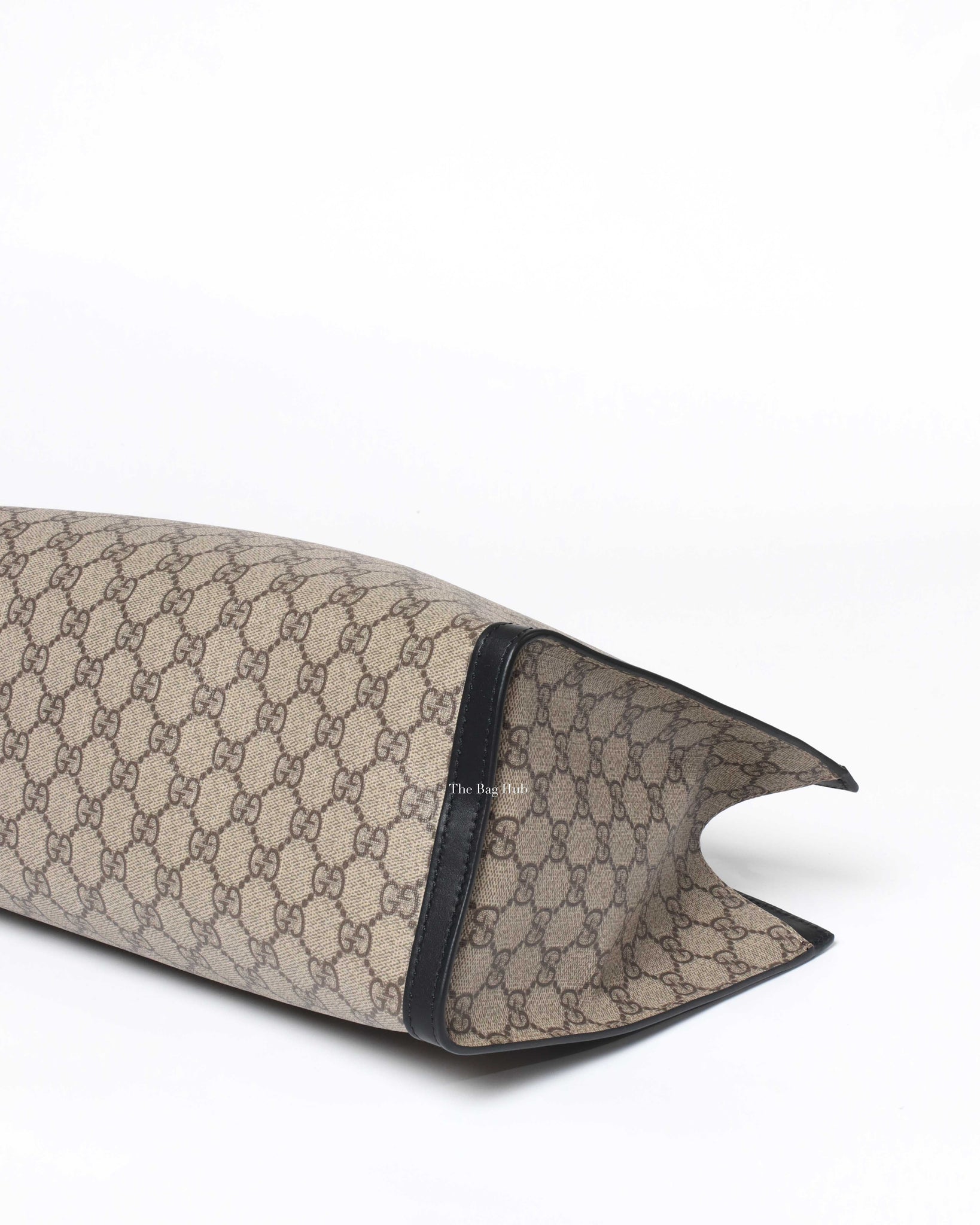 Gucci Beige Ebony/Black GG Supreme Canvas Medium Padlock Chain Tote Bag-10