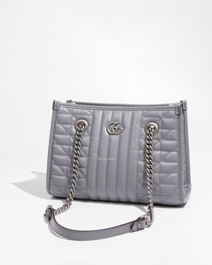 Gucci Grey GG Marmont Aria Small Tote Bag-1