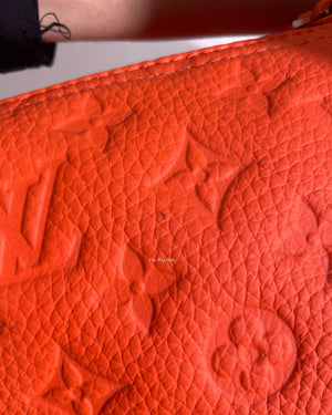 Louis Vuitton Neon Orange Taurillon Monogram Keepall Bandouliere 50 Travel Bag-18