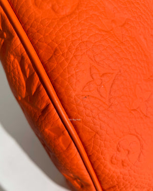 Louis Vuitton Neon Orange Taurillon Monogram Keepall Bandouliere 50 Travel Bag-20