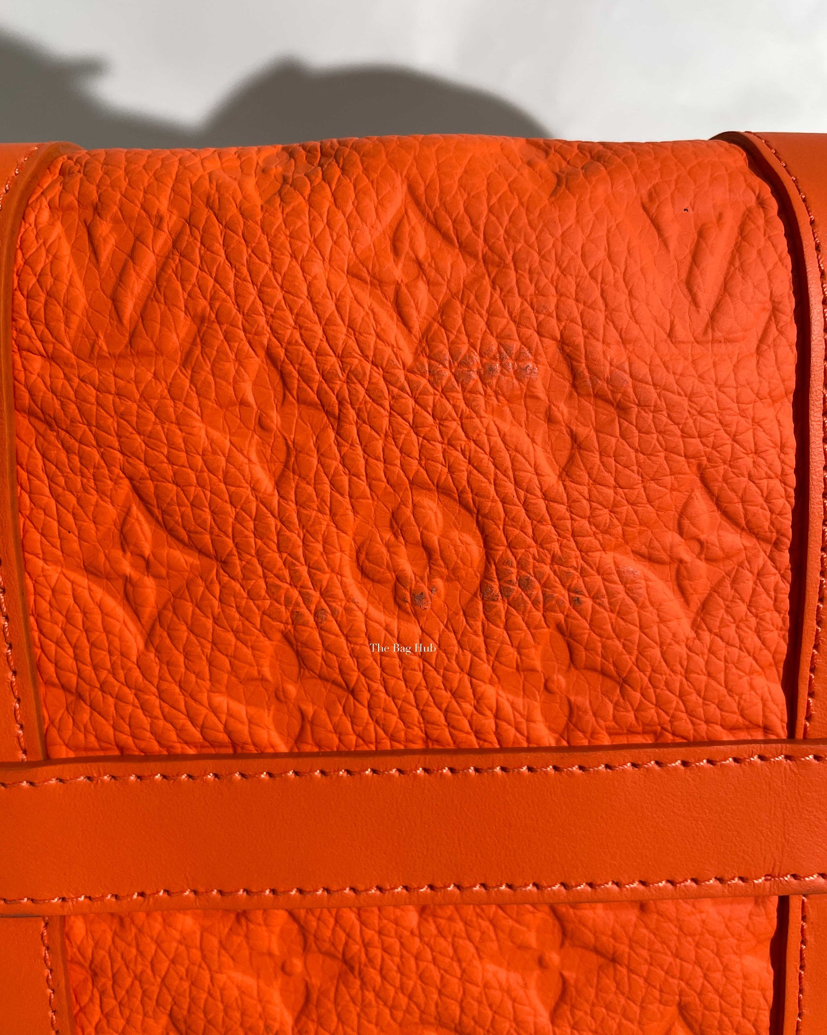 Louis Vuitton Neon Orange Taurillon Monogram Keepall Bandouliere 50 Travel Bag-21
