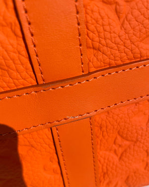 Louis Vuitton Neon Orange Taurillon Monogram Keepall Bandouliere 50 Travel Bag-22