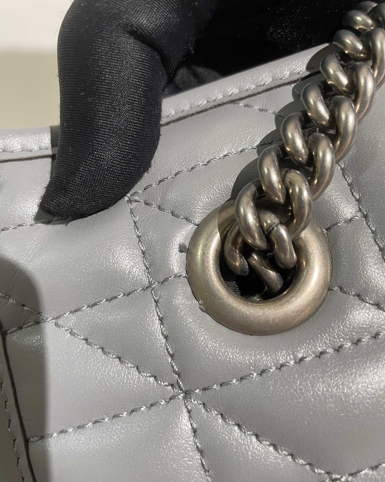 Gucci Grey GG Marmont Aria Small Tote Bag-13